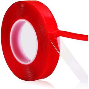 33FT Clear Double Sided Adhesive Tape PET Acrylic Weatherproof Heavy Duty Glue 6/8/10/12/15/20mm Incredibly Strong Double-Sided Tape for Industry, Auto and Household(15mm×10m)