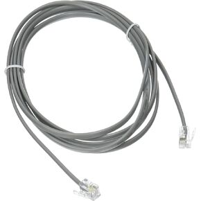 C2G 02971 RJ11 6P4C كابل معياري مستقيم، فضي (7 أقدام، 2.13 متر)
