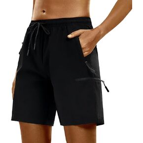 LXNMGO Women's 7" Hiking Shorts Quick Dry Lightweight Cargo Pockets Outdoor Summer Golf Athletic Shorts for Women