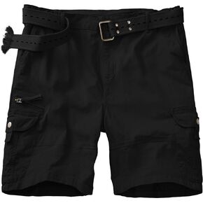 Toomett Womens Cargo Shorts Lightweight Cotton Casual Hiking Shorts Multi-Pockets Elastic Waist
