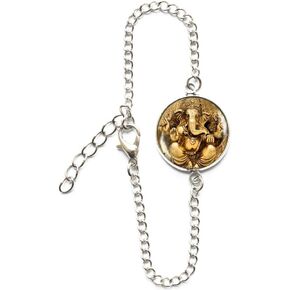 Ganesh Bracelet,Ganesh Bangle,Ganesh Indian God Jewelry,Indian Hindu God,Hinduism Religious Jewelry,Lord Ganesha Bangle,M58,Silver,Bronze