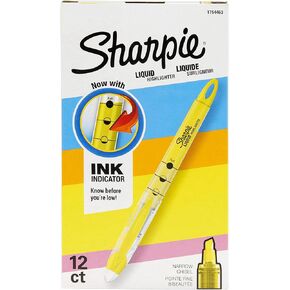 Sharpie Liquid Highlighter, Chisel Tip Highlighters, Journaling Supplies, Study Supplies, Assorted Colored Highlighters, 10 Count