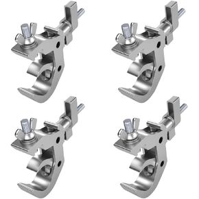 4Pack Heavy Duty Stage Lighting Clamps Hook,440lb Load Capacity Aluminum Alloy Clamps,Fit 1.6-2.0Inch Truss for DJ Lighting Projector Par Lights Spot Lights