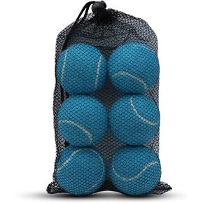 Tennis Balls, 6 Pack Training Tennis Balls, Practice Balls for Pet Dog, High Elasticity Exercise Tennis Balls for Beginner, with Mesh Carry Bag Easy to Transport