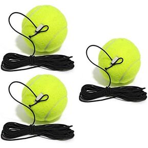 3 Pcs Tennis Training Ball with String, Tennis Trainer Balls Self Practice and Tennis Trainer Replacement Tool, Ideal for Indoor and Outdoor Tennis Practice