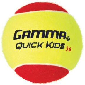 GAMMA Quick Kids 36, 60, & 78 Training Tennis Balls for Kids & Beginners, Low-Compression Core Reduces Speed & Bounce, Great for Tennis Practice, USTA & ITF Approved for Use in 10 & Under Tournaments