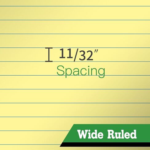 وسادات KAISA القانونية مقاس 8.5x11 بوصة، وسادات كتابة عريضة، دفاتر ملاحظات ورقية معاد تدويرها 8.5x11 وسادات قانونية، صفراء 50 ورقة 12 وسادة، REC-MCY50W in Kuwait