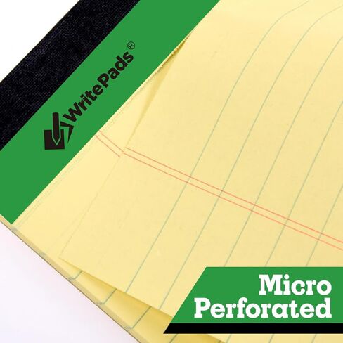 وسادات KAISA القانونية مقاس 8.5x11 بوصة، وسادات كتابة عريضة، دفاتر ملاحظات ورقية معاد تدويرها 8.5x11 وسادات قانونية، صفراء 50 ورقة 12 وسادة، REC-MCY50W in Kuwait