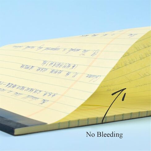 وسادات KAISA القانونية مقاس 8.5x11 بوصة، وسادات كتابة عريضة، دفاتر ملاحظات ورقية معاد تدويرها 8.5x11 وسادات قانونية، صفراء 50 ورقة 12 وسادة، REC-MCY50W in Kuwait