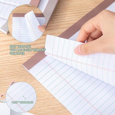 12 Pcs Legal Pads 8.5 x 11 Inches Note Pads 50 Sheets Per Notepad Wide Ruled Lined Paper Notepad Morandi Binding Writing Pad for College Office School, 12 Colors in Saudi Arabia