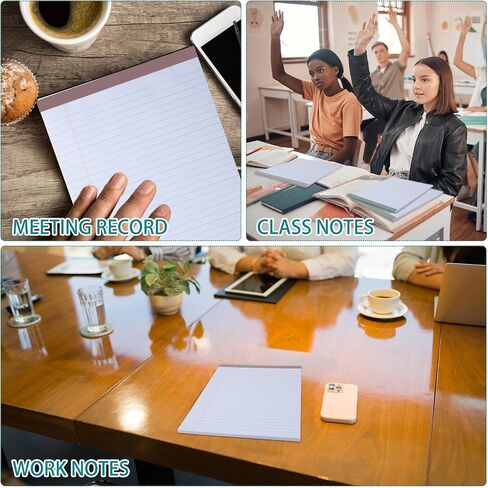 12 Pcs Legal Pads 8.5 x 11 Inches Note Pads 50 Sheets Per Notepad Wide Ruled Lined Paper Notepad Morandi Binding Writing Pad for College Office School, 12 Colors in Saudi Arabia