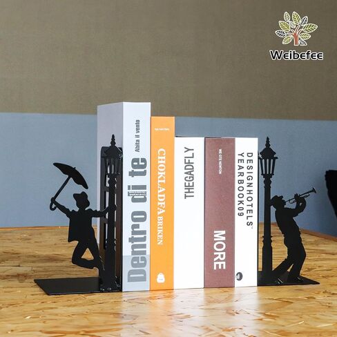 نهايات الكتب للأرفف المزخرفة، نهاية كتاب معدنية مضادة للانزلاق وحامل كتب وسدادة ديكور منزلي للأفلام/الأقراص المضغوطة/ألعاب الفيديو (مجموعة من 2) in Kuwait