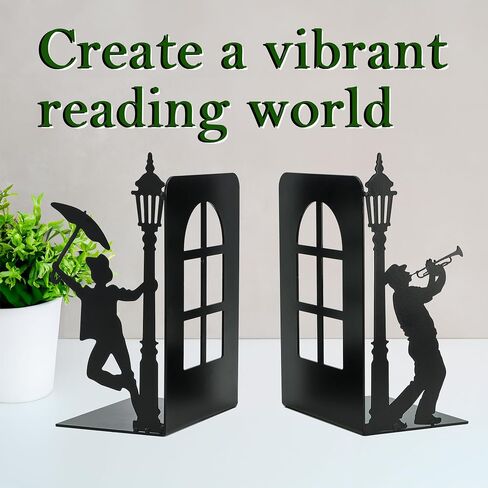 نهايات الكتب للأرفف المزخرفة، نهاية كتاب معدنية مضادة للانزلاق وحامل كتب وسدادة ديكور منزلي للأفلام/الأقراص المضغوطة/ألعاب الفيديو (مجموعة من 2) in Kuwait