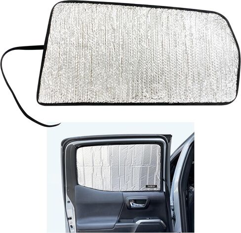 YelloPro Side Window Rear Seat 2nd Row Sunshade Custom Fit for 2016 2017 2018 2019 2020 2021 2022 2023 Toyota Tacoma - Access Cab - 2DR 2Dr, UV Sun Protection (2pcs) in Saudi Arabia