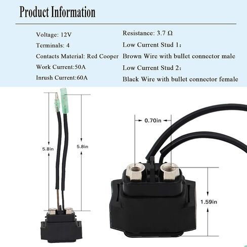 Starter Solenoid Relay 6B6-81940-00-00 SMU6077 Replace for Yamaha Waverunner VX110 VX1100 FX1000 FX1800 SR210 SR230 SR240 in Saudi Arabia