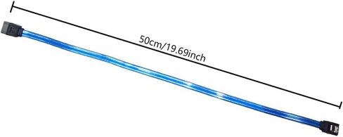 SATA Cable III, 3 Pack SATA Cable III 6Gbps Straight HDD SDD Data Cable with Locking Latch 19.69 Inches for SATA HDD,SSD, CD Driver, CD Writer (Blue, 1 Pack) (Red, 3 Pack) in Saudi Arabia