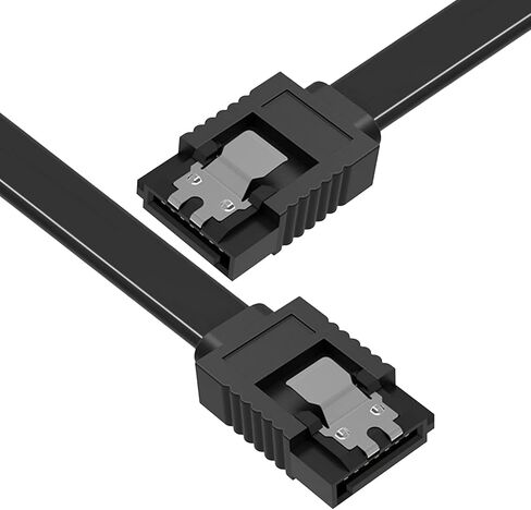 كابل بيانات SaiTech IT 5 حزم SATA III 6.0 جيجابت في الثانية مع مزلاج قفل لكابل HDD وSSD III 6 جيجابت في الثانية (أسود - مستقيم مع مزلاج قفل على كلا الجانبين، كابل Sata) 45 سم in Saudi Arabia