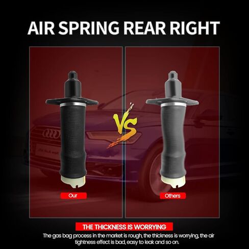 VIGOR Rear Right Air Suspension Spring Compatible with 1999-2006 Audi A6 C5 and Allroad Quattro Wagon Car Air Struts, OEM Replace Part Number 4Z7616052A in Saudi Arabia