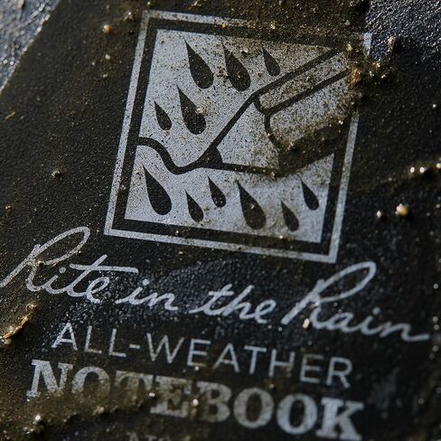 دفتر ملاحظات Rite in the Rain مقاوم لعوامل الطقس، مقاس 3 × 5 بوصة، غطاء أسود، نمط عالمي (رقم 735) in Saudi Arabia