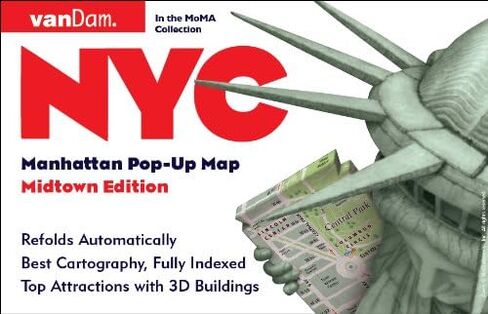 NYC Pop-Up Map by VanDam - Patented, laminated pocket city street map of Manhattan w/ all attractions, museums, sights, hotels, Broadway theaters & ... - 2024 Edition - Folded Map, January 10, 2024 in Saudi Arabia