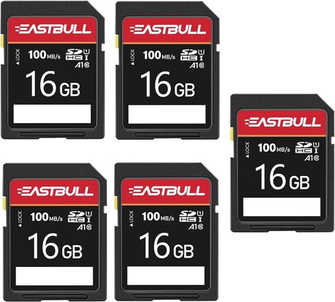 EASTBULL 5-Pack SD Card 64GB U3 V30 SDXC A1 Memory Cards Bulk with 5 Cases | 100MB/s SD Card 64G Class 10 Full HD Video Cards for Camera (5-Pack) in Saudi Arabia