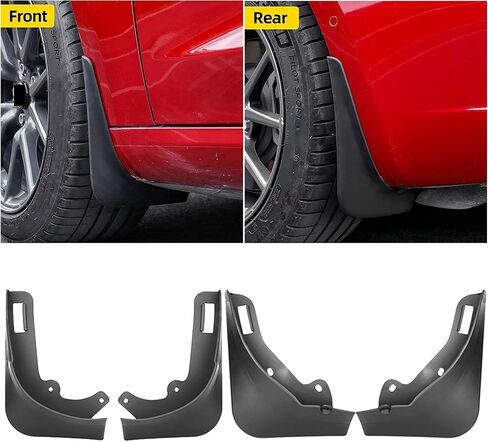 Tesla Model Y Mud Flaps Splash Guards No Need to Drill Holes 2021 2022 2023 Upgraded (Set of Four) Model Y Fender Mud Guard Accessories in Saudi Arabia