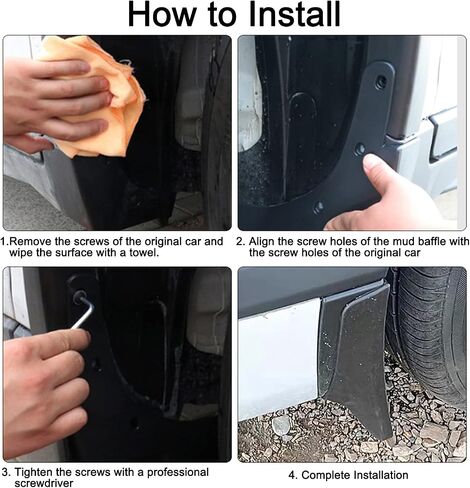 Tesla Model Y Mud Flaps Splash Guards No Need to Drill Holes 2021 2022 2023 Upgraded (Set of Four) Model Y Fender Mud Guard Accessories in Saudi Arabia