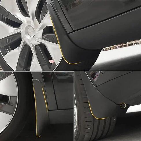 Tesla Model Y Mud Flaps Splash Guards No Need to Drill Holes 2021 2022 2023 Upgraded (Set of Four) Model Y Fender Mud Guard Accessories in Saudi Arabia