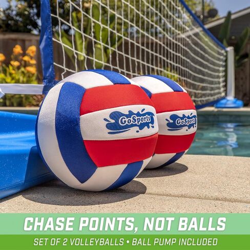 GoSports Pro Neoprene Pool Volleyball 2 Pack, Waterproof Volleyballs with Ball Pump in Saudi Arabia