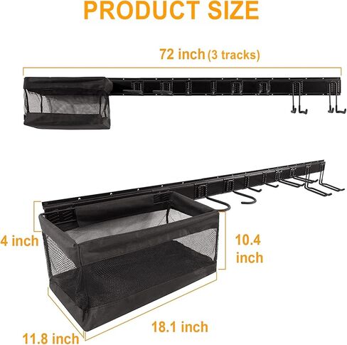 منظم المعدات الرياضية للمرآب، سلة تخزين الكرات على الحائط، رف تخزين الدراجات والخوذات، رف أدوات للتزلج على الجليد وكرة السلة وكرة القدم ومضارب البيسبول in Kuwait