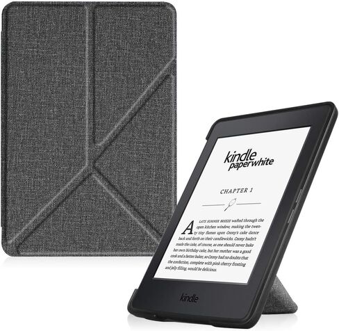 Fintie Origami Case for 6" Kindle Paperwhite 2012-2017 (Model No. EY21 & DP75SDI) - Slim Fit Stand Cover with Auto Sleep/Wake (Not Fit Paperwhite 10th & 11th Gen), Gray in Saudi Arabia