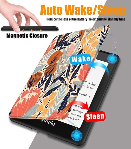 VORI Case for Kindle Paperwhite (11th Generation-2021) and Kindle Paperwhite Signature Edition, Soft TPU Lightweight Protective Smart Shell Cover with Auto Sleep/Wake, Dreamy Marble in Saudi Arabia