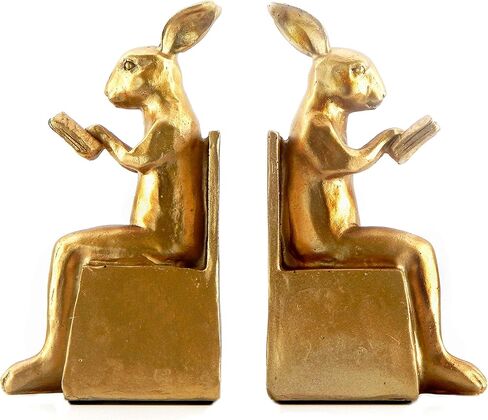 Bellaa 22883 Rabbit Bookends Studious Reading Bunny 7 Inch in Saudi Arabia
