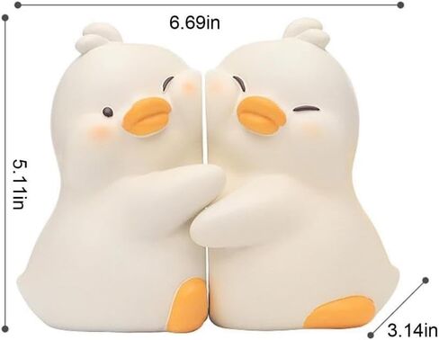 Cute Duck Bookends,Book Ends for Shelves,Resin Decorative Bookends,Creative Book Holders Stopper for Bookshelf Desk Home Office Decoration in Kuwait