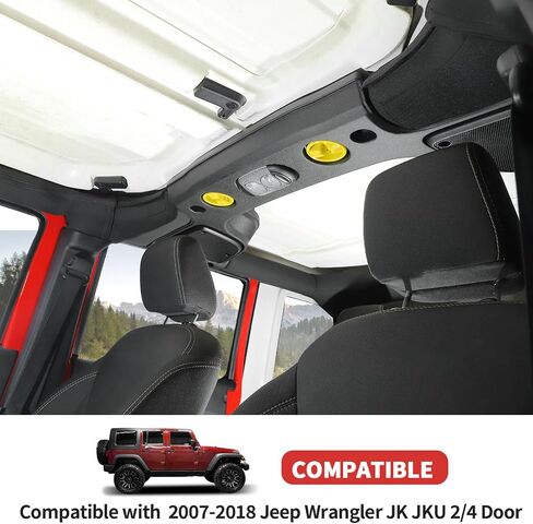 غطاء ديكور بمقبض برغي تثبيت على اللوحة الصلبة العلوية لـ 2007-2018 Jeep Wrangler JK JKU 2/4 ملحقات داخلية للباب (أرجواني) in Kuwait
