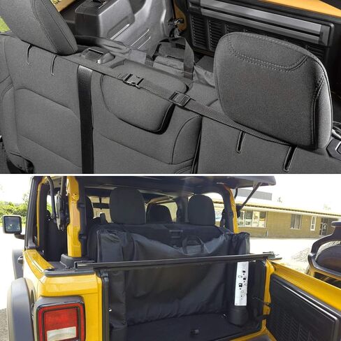 حقيبة تخزين نافذة علوية ناعمة من Sunluway مناسبة لـ 2018-2023 Jeep Wrangler JL JLU & Jeep Gladiator JT 2-Door & 4-Door Replace 68358392AC in Saudi Arabia