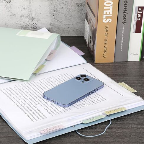 BTSKY 2.2 Inch Insertable Self-Adhesive Index Tabs with Printable Paper Inserts Clear Plastic Sticky File Folder Labels Convenient Divider Index Tabs Stick on Books, Folders, Notebooks,etc (75 Pcs) in Saudi Arabia