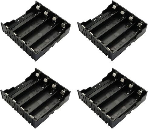 4-Pack 18650 Battery Holder 4 Slots x 3.7V Battery Storage Case DIY Batteries Clip Box with Pin in Kuwait