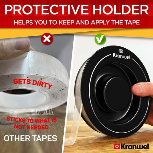 1 Pack - 17 Feet, Double Sided Rug Grippers Tape, Double Sided Mounting Carpet Tape for Hardwood Floor and Households Items, Strong Sticky Stickers, Hardwood Safe, Removable, Multipurpose in Saudi Arabia
