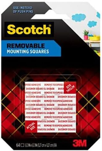 Scotch Mounting Squares GM58, 1/2-inch x 1/2-inch, Black, 64-Squares, 2-Pack in Saudi Arabia