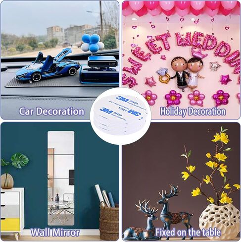 100 قطعة شريط لاصق مزدوج الجوانب، شريط تثبيت عالي التحمل، شريط قوي مقاوم للماء من الفوم للمنزل والسيارة وإطار السجاد والمكتب والفصول الدراسية (دائري، أبيض، القطر: 40 مم) in Kuwait