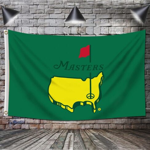 Furlista Masters Flag Golf Banner Garage Wall ديكور 3x5أقدام/90x150 سم/لون اهتزاز/طباعة عالية الدقة/ لافتة بوليستر 150D (أخضر) in Kuwait