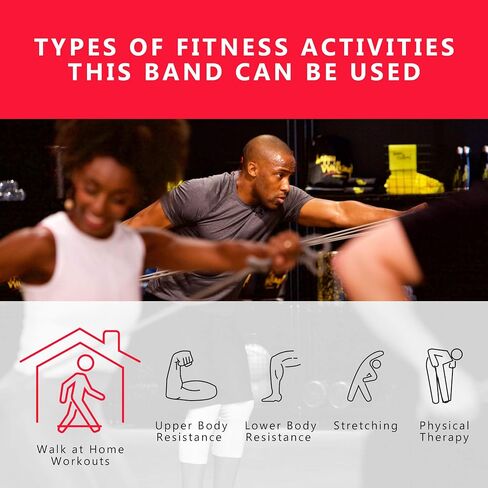 Walk at Home Resistance Bands 7 Ring Adjustable Resistance Bands for Working Out Home Workout Walking Exercise Workout Bands Fitness Program Exercise Bands Stretch Bands for Recovery in Kuwait