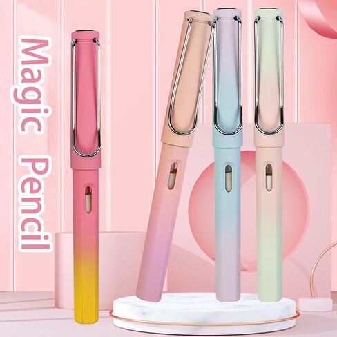 6 Pcs Inkless Eternal Pencils, Everlasting Infinity Magic Pencil with Eraser, Eternal Pencil For School Office for Writing, Sketch, Drawing(Built-in 6 Erasers + 6 Replacement Pen Tips) in Saudi Arabia