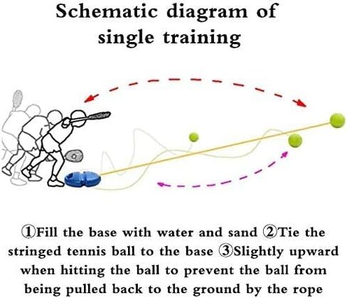 3 Pcs Tennis Training Ball with String, Tennis Trainer Balls Self Practice and Tennis Trainer Replacement Tool, Ideal for Indoor and Outdoor Tennis Practice in Kuwait