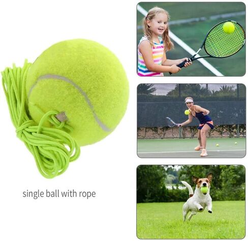 3 Pcs Tennis Training Ball with String, Tennis Trainer Balls Self Practice and Tennis Trainer Replacement Tool, Ideal for Indoor and Outdoor Tennis Practice in Kuwait