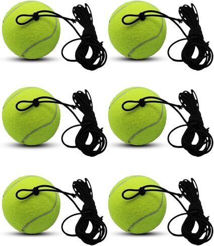 Magicorange 6 Pack Tennis Balls with String, Tennis Trainer Balls Self Practice Training Sport Tennis Trainer Replacement Tool for Indoor and Outdoor in Saudi Arabia