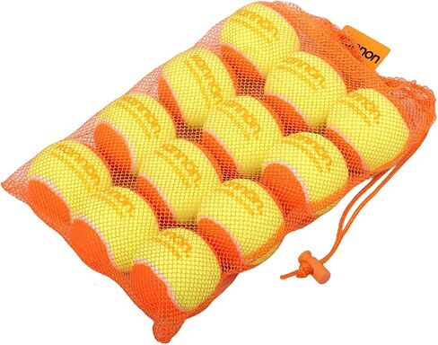 Orange Beach Tennis Balls - 50% Low Compression Stage Tennis Ball for Beginners Kids Training Practicing Playing Beach Tennis Balls 12-Pack with Carry Bag in Saudi Arabia