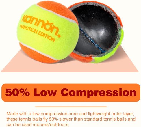 Orange Beach Tennis Balls - 50% Low Compression Stage Tennis Ball for Beginners Kids Training Practicing Playing Beach Tennis Balls 12-Pack with Carry Bag in Saudi Arabia