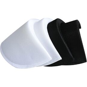 MiDube® Thickness 2cm / 0.78inch Foam Shoulder Pads Set Polyester Pad for Women Men Teens Sewing Accessories Clothes Set-in Shoulder Pads White and Black 2 Pairs